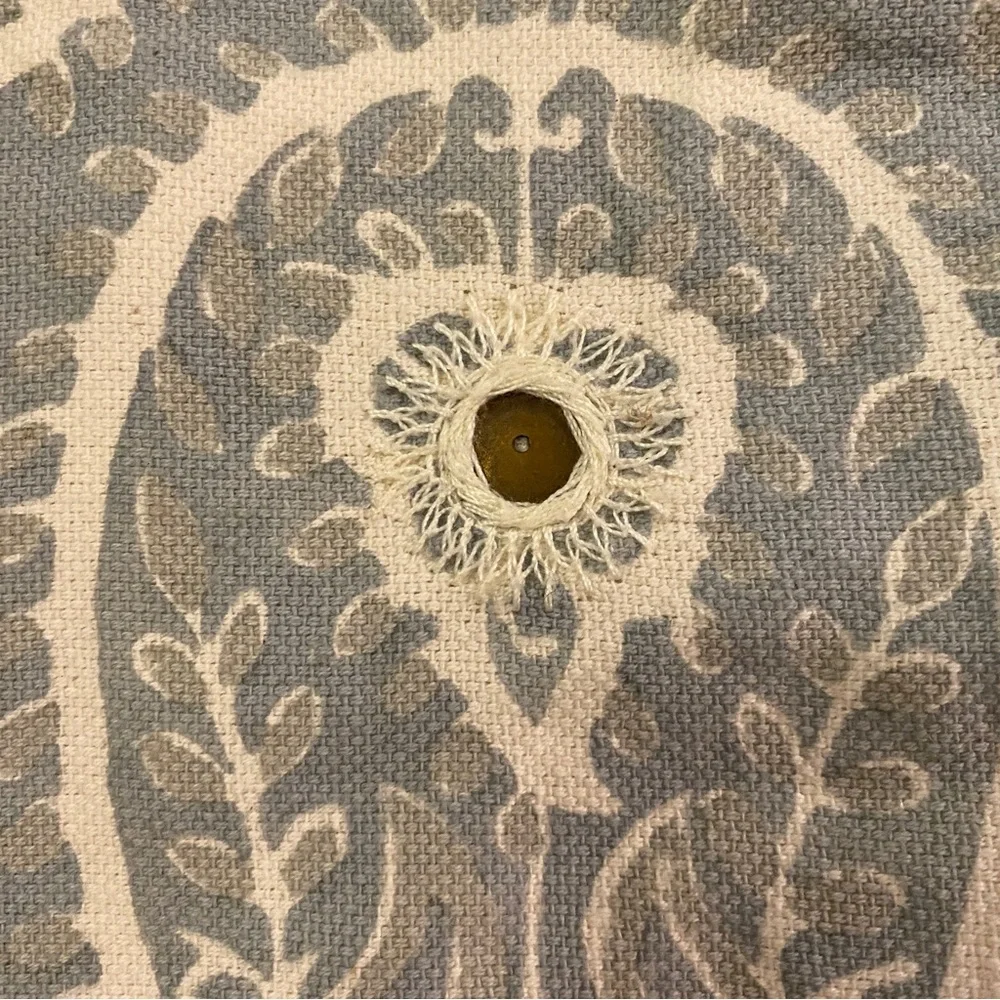 Set of 2 Pottery Barn Paisley Pillow Covers in Light Blue and Cream